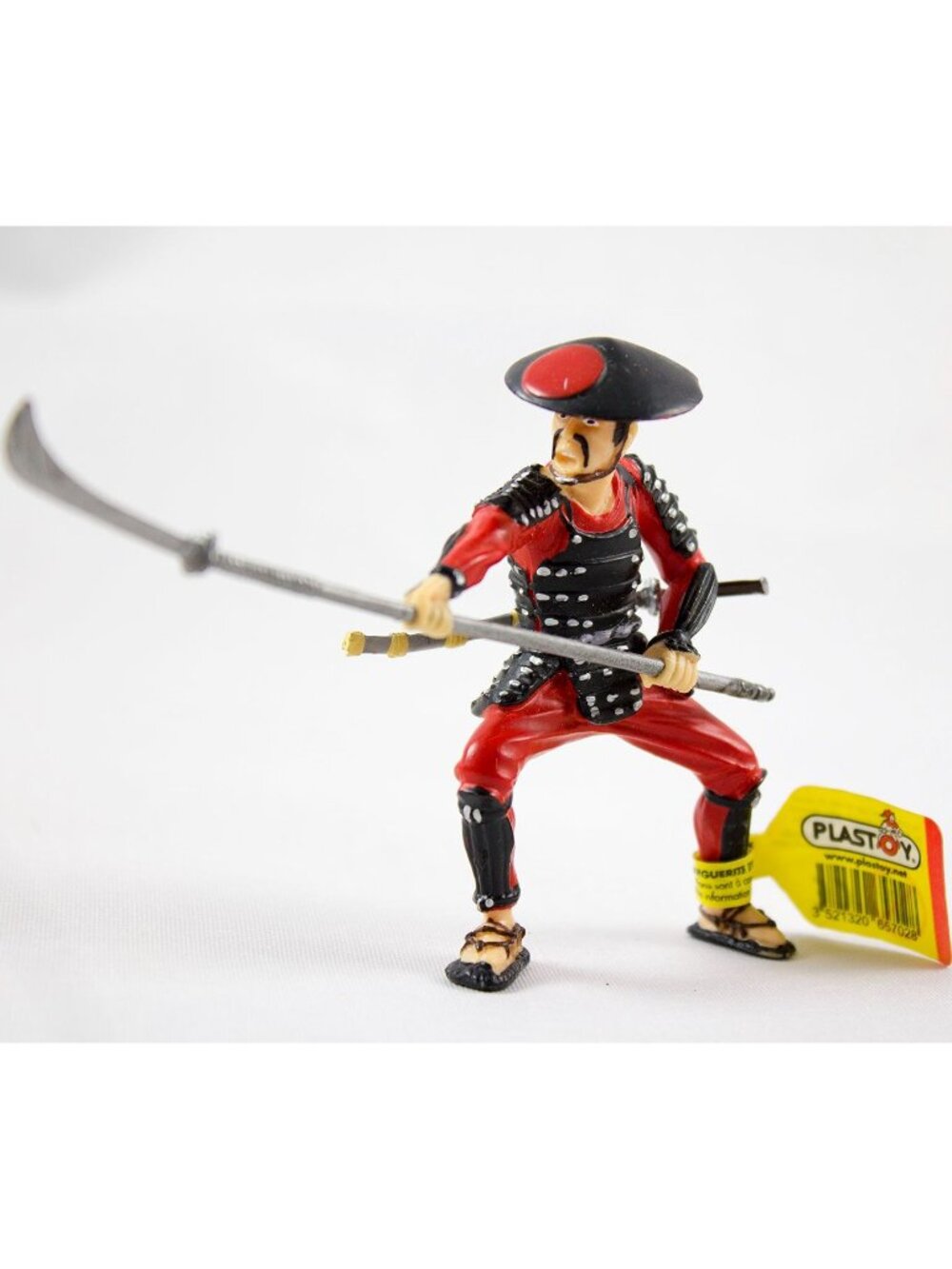 Plastoy Samurai Naginata with Lance Spearman Action Figure Feudal Japan 3.25"